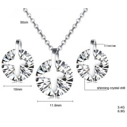 De Koningin Van Kwaliteitstitanium Ketting En Oorbellen Met Strass