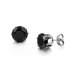 Hoogwaardige Zwarte Titanium Oorbellen