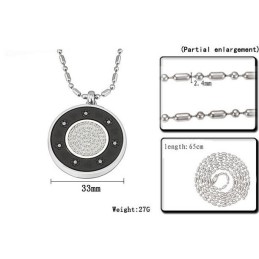 De Koning Van De Hoeveelheid Gezondheid Titanium Pelelith Ketting Met Diamant