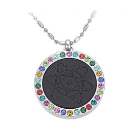 Duurzame, Gezonde Titanium Pelelith Ketting Met Diamant