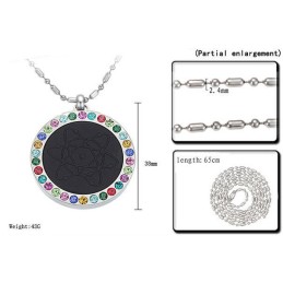 Duurzame, Gezonde Titanium Pelelith Ketting Met Diamant