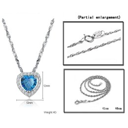 Hoogwaardige Vrouwelijke Sweetheart Platina Titanium Ketting Met Strass