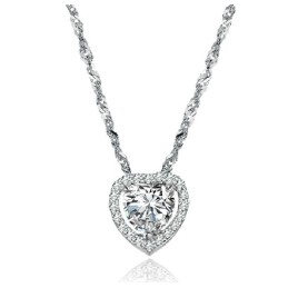 Betrouwbare Kwaliteit Vrouwelijke Sweetheart Platina Titanium Ketting Met Strass