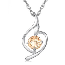 De Koningin Van De Kwaliteit Van Vrouwelijke Mode, Platina Vergulde Titanium Ketting Met Diamant