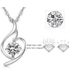 De Koningin Van De Kwaliteit Van Vrouwelijke Mode, Platina Vergulde Titanium Ketting Met Diamant