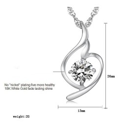 De Koningin Van De Kwaliteit Van Vrouwelijke Mode, Platina Vergulde Titanium Ketting Met Diamant