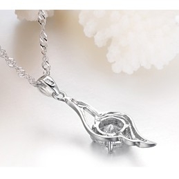 Kwaliteit En Kwantiteit Gegarandeerde Vrouwelijke Platina Titanium Ketting Met Diamant