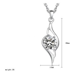 Kwaliteit En Kwantiteit Gegarandeerde Vrouwelijke Platina Titanium Ketting Met Diamant