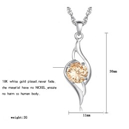 Kwaliteit En Kwantiteit Gegarandeerde Vrouwelijke Platina Titanium Ketting Met Diamant