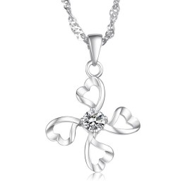 Hoogwaardige Dames Platina Titanium Ketting Met Diamant