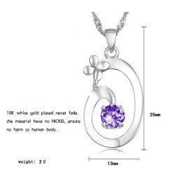 Uitstekende Kwaliteit Vrouwelijke Elegante Platina Titanium Ketting