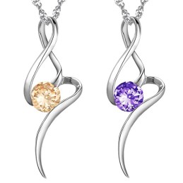 Goed Verkocht Over De Hele Wereld: Paarse Platina Vergulde Titanium Ketting Voor Dames Met Diamant
