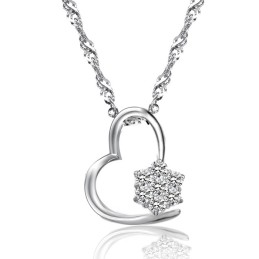Stabiele Kwaliteit Vrouwelijke Platina Plating Titanium Ketting Met Diamant