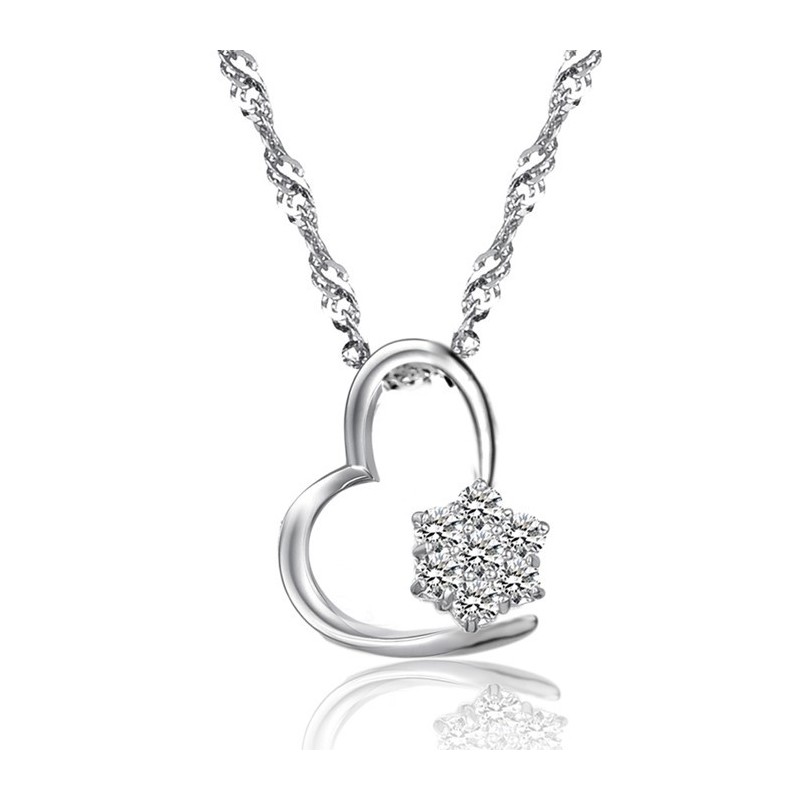 Stabiele Kwaliteit Vrouwelijke Platina Plating Titanium Ketting Met Diamant Stabiele Kwaliteit Vrouwelijke Platina Plating Titanium Ketting Met Diamant
