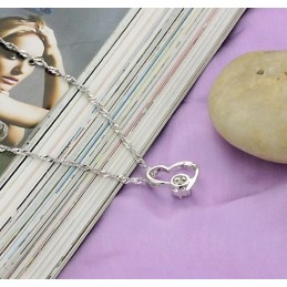 Stabiele Kwaliteit Vrouwelijke Platina Plating Titanium Ketting Met Diamant