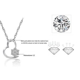 Stabiele Kwaliteit Vrouwelijke Platina Plating Titanium Ketting Met Diamant