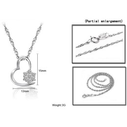 Stabiele Kwaliteit Vrouwelijke Platina Plating Titanium Ketting Met Diamant