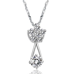 Betrouwbare Prestaties, Vrouwelijke Platina Plating Titanium Ketting Met Diamant