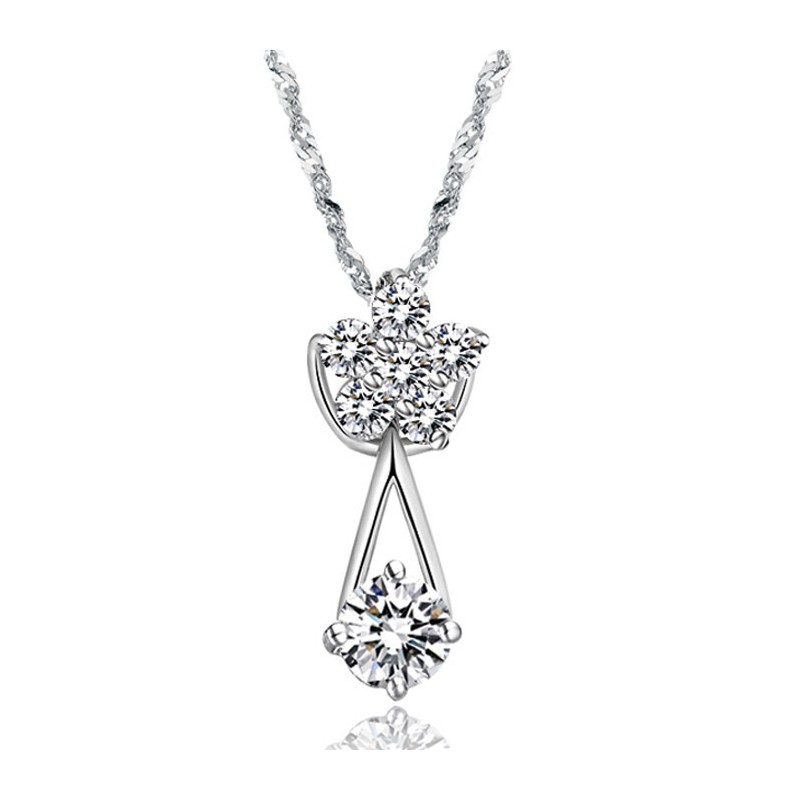 Betrouwbare Prestaties, Vrouwelijke Platina Plating Titanium Ketting Met Diamant Betrouwbare Prestaties, Vrouwelijke Platina Plating Titanium Ketting Met Diamant