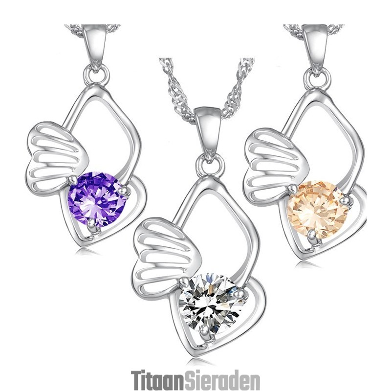 Duurzame, Allergievrije, Platina-Geplateerde Titanium Ketting Voor Dames Duurzame, Allergievrije, Platina-Geplateerde Titanium Ketting Voor Dames