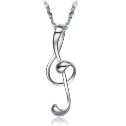 Betrouwbare Reputatie Vrouwelijke Muzieknotatie Platina Plating Titanium Ketting
