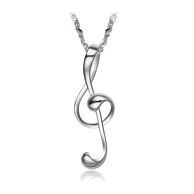 Betrouwbare Reputatie Vrouwelijke Muzieknotatie Platina Plating Titanium Ketting Betrouwbare Reputatie Vrouwelijke Muzieknotatie Platina Plating Titanium Ketting