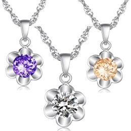 De Koningin Van Kwaliteit, Vrouwelijke, Puur Platina Plating Titanium Ketting Met Diamant
