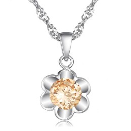 De Koningin Van Kwaliteit, Vrouwelijke, Puur Platina Plating Titanium Ketting Met Diamant