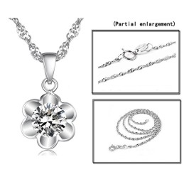 De Koningin Van Kwaliteit, Vrouwelijke, Puur Platina Plating Titanium Ketting Met Diamant