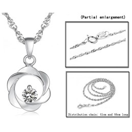 Kwaliteit En Kwantiteit Gegarandeerd. Elegante, Platina Vergulde Titanium Ketting Voor Dames Met Diamant.