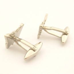 Titanium Vlindermanchetknopen Met Diamanten