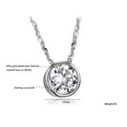 Om Een Lang Verhaal Te Hebben: Een Platina-Geplateerde Titanium Ketting Met Strasssteentjes Voor Dames