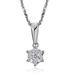 Betrouwbare Reputatie Vrouwelijke Platina Plating Titanium Ketting Met Diamant