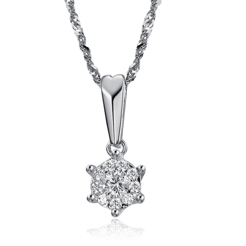 Betrouwbare Reputatie Vrouwelijke Platina Plating Titanium Ketting Met Diamant Betrouwbare Reputatie Vrouwelijke Platina Plating Titanium Ketting Met Diamant