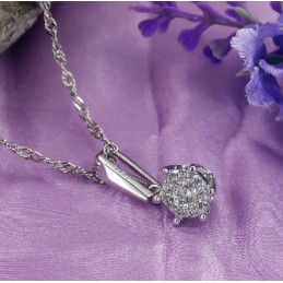 Betrouwbare Reputatie Vrouwelijke Platina Plating Titanium Ketting Met Diamant