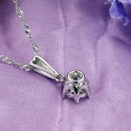 Betrouwbare Reputatie Vrouwelijke Platina Plating Titanium Ketting Met Diamant