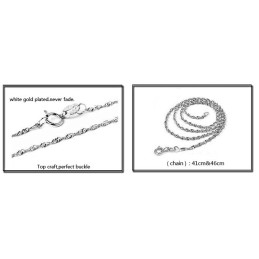 Betrouwbare Reputatie Vrouwelijke Platina Plating Titanium Ketting Met Diamant