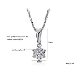 Betrouwbare Reputatie Vrouwelijke Platina Plating Titanium Ketting Met Diamant