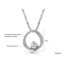 Stabiele Kwaliteit Vrouwelijke Beknopte Platina Plating Titanium Ketting