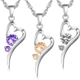 Breed Scala Aan Vrouwelijke Slotvorm Platina Titanium Ketting Met Diamant