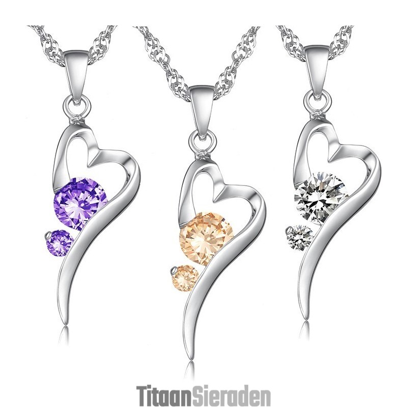 Breed Scala Aan Vrouwelijke Slotvorm Platina Titanium Ketting Met Diamant Breed Scala Aan Vrouwelijke Slotvorm Platina Titanium Ketting Met Diamant