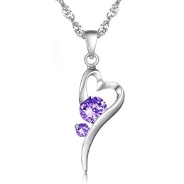 Breed Scala Aan Vrouwelijke Slotvorm Platina Titanium Ketting Met Diamant