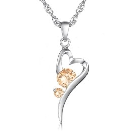 Breed Scala Aan Vrouwelijke Slotvorm Platina Titanium Ketting Met Diamant