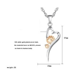 Breed Scala Aan Vrouwelijke Slotvorm Platina Titanium Ketting Met Diamant