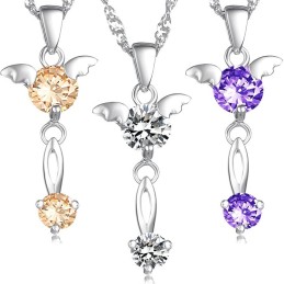 Kwaliteit En Kwantiteit Gegarandeerde Vrouwelijke Platina Titanium Ketting Met Diamant
