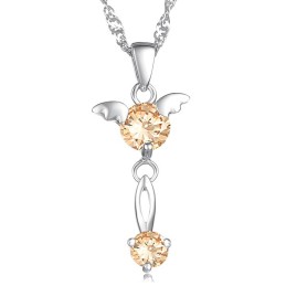 Kwaliteit En Kwantiteit Gegarandeerde Vrouwelijke Platina Titanium Ketting Met Diamant