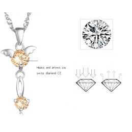 Kwaliteit En Kwantiteit Gegarandeerde Vrouwelijke Platina Titanium Ketting Met Diamant