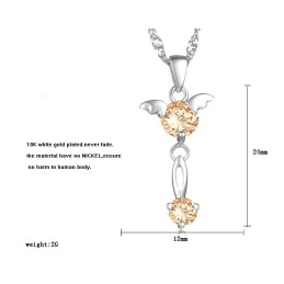 Kwaliteit En Kwantiteit Gegarandeerde Vrouwelijke Platina Titanium Ketting Met Diamant
