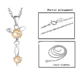 Kwaliteit En Kwantiteit Gegarandeerde Vrouwelijke Platina Titanium Ketting Met Diamant