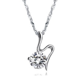 Hoogwaardige Dames Retro Platina Titanium Ketting